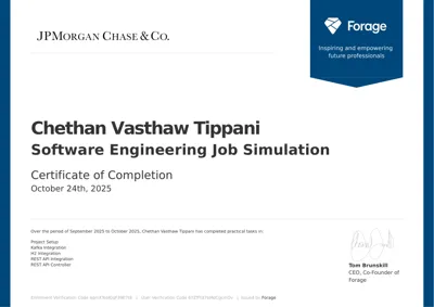 JPMorgan SWE Certificate